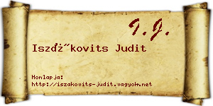 Iszákovits Judit névjegykártya